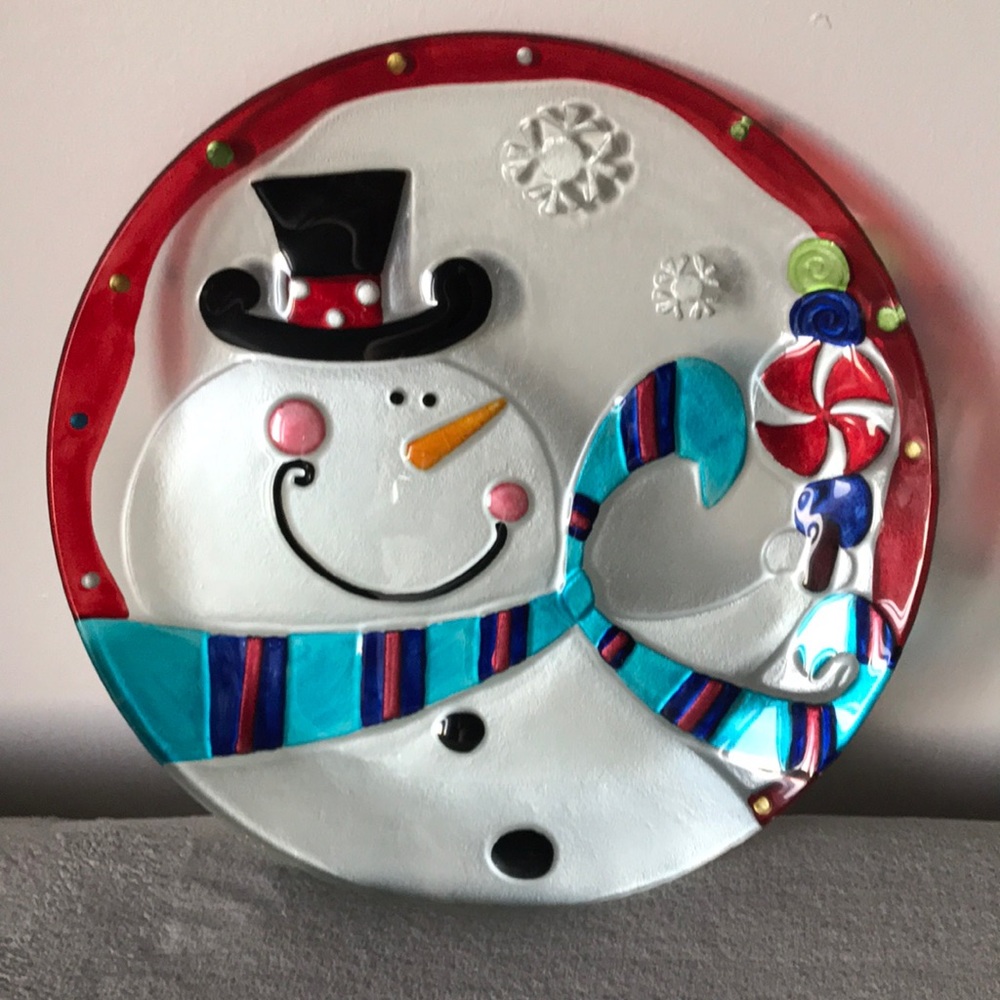 Glass Holiday Platter